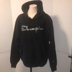 CHAMPION REVERSE WEAVE HEAVYWEIGHT HOODIE FULL EMBROIDERED LOGO FRONT SIZE